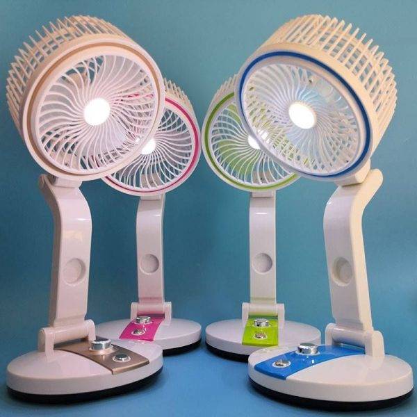 Folding Rechargeable Fan with Light